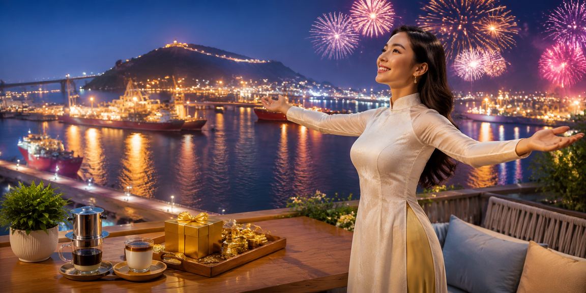 Người dùng tại Vũng Tàu đặt cược thể thao trên điện thoại trong quán cà phê ven biển buổi sáng